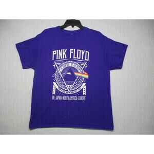 Pink‎ Floyd Blue Vintage Band Graphic Concert Tour Graphic T-shirt Size L